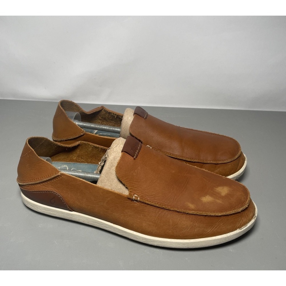 OluKai Nalukai Slip On Shoes Men's Size 10 Convertible Leather Moc Loafer